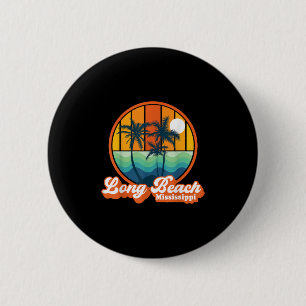 Vintager Long Beach Mississippi Sommer 90er Jahre  Button