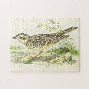 Vintager Look Bird Stehend am Boden Puzzle