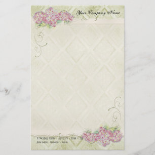Vintager Look Blumenblauer Hydrangea Blume wirbeln Briefpapier