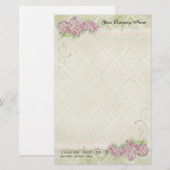 Vintager Look Blumenblauer Hydrangea Blume wirbeln Briefpapier (Vorne/Hinten)
