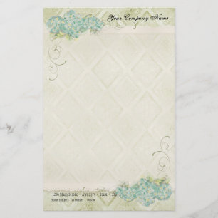 Vintager Look Blumenblauer Hydrangea Blume wirbeln Briefpapier