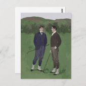 Vintager Look Golf Szene Postkarte (Vorne/Hinten)