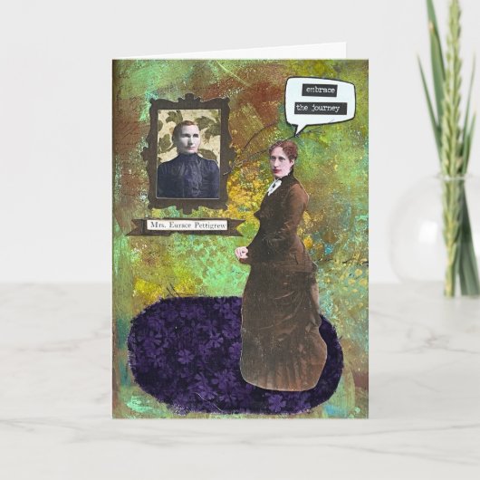Vintager Look Mixed-Media-Style-Card Dankeskarte (Vorderseite)