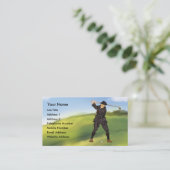 Vintager Look Periode Golfer Golf Visitenkarten Visitenkarte (Stehend Vorderseite)