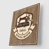 Vintager Look Personalisiert Seamstress Nähraum Quadratische Wanduhr (Winkel)