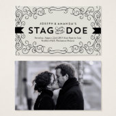 Vintager Look Stag und Dot Event Ticket // Black (Vorne & Hinten)