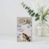 Vintager Lover Bird Ostergruß Visitenkarte (Stehend Vorderseite)