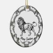 Vintager Löwe personifizieren Keramik Ornament (Rechts)