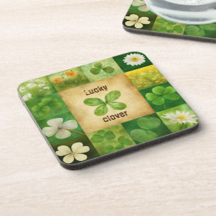Vintager Lucky Clover Getränkeuntersetzer