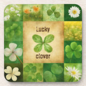 Vintager Lucky Clover Getränkeuntersetzer (Vorderseite)