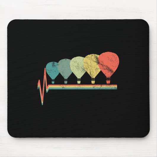 Vintager Luftballon-Pilot-Aviator Mousepad (Vorne)