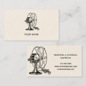 Vintager Lüfter Visitenkarte (Vorne/Hinten)