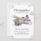 Vintager Luftfahrt-Starterpartei Einladung (Vorderseite)