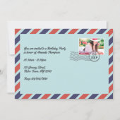 Vintager Luftpostumschlag Geburtstagspartei Einladung (Vorderseite)