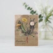 Vintager Lüster mit Blumenpostkarte Postkarte (Stehend Vorderseite)