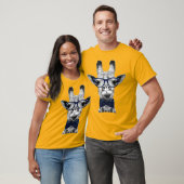 Vintager lustiger Giraffe-T - Shirt (Unisex)