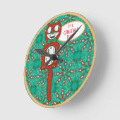 Vintager, lustiger Katzenkugel Akrylhalterung Uhr (Winkel)