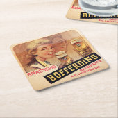 Vintager luxemburgischer Untersetzer für das Bier (angewinkelt)
