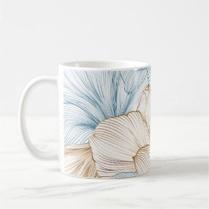 Vintager Luxus, nahtlos floraler Hintergrund mit G Kaffeetasse