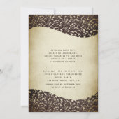 Vintager Luxusdamask gold tiara Quinceañera Inv Einladung (Rückseite)