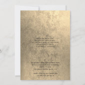 Vintager Luxusgold Tiara Quinceñera Einladung (Rückseite)