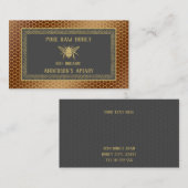 Vintager Luxusgoldenhonig/Bienenzucht Visitenkarte (Vorne/Hinten)