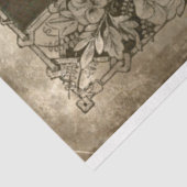 Vintager Macabre-Tanz des Halloween-Skeletts Seidenpapier (Ausschnitt)