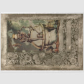 Vintager Macabre-Tanz des Halloween-Skeletts Seidenpapier (Vorderseite)