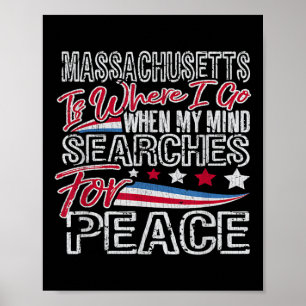 Vintager Machusetts Patriotischer Gedenktag Poster