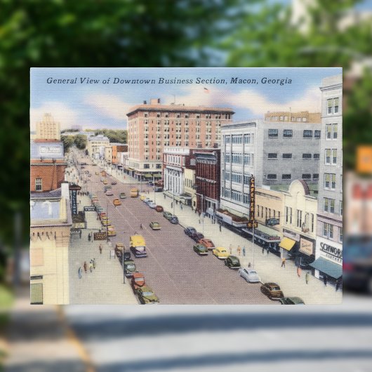 Vintager Macon, Georgien Postkarte