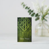 Vintager Macramé-Look no2 Visitenkarte (Stehend Vorderseite)