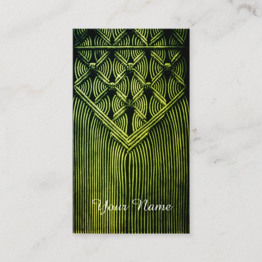 Vintager Macramé-Look no2 Visitenkarte (Vorderseite)
