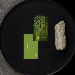 Vintager Macramé-Look no2 Visitenkarte