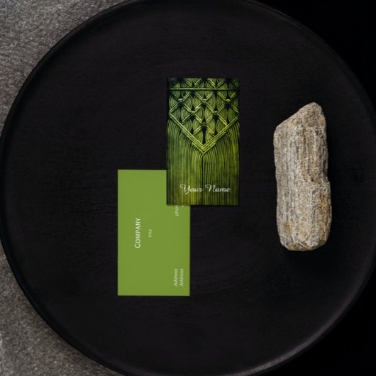 Vintager Macramé-Look no2 Visitenkarte