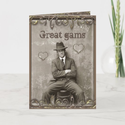 Vintager Mafia-Mann Liebe lustig romantisch Karte (Vorderseite)