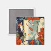 Vintager Magier Carter the Great Magic Act Magnet (Vorderseite/Rückseite)