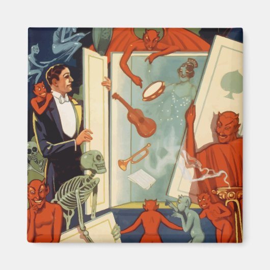 Vintager Magier Carter the Great Magic Act Magnet (Vorne)