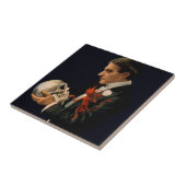 Vintager Magier, Thurston, der einen menschlichen Fliese (Seite)