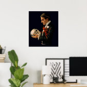 Vintager Magier, Thurston, der einen menschlichen  Poster (Heimbüro)