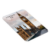Vintager Magnet für Reisen in London (Rechte Seite)
