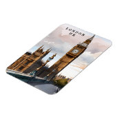 Vintager Magnet für Reisen in London (Linke Seite)