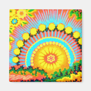 Vintager Magnet Sechzigerjahre Pychedelic