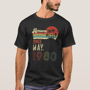 Vintager Mai 1980 42. Geburtstag Retro 42 Jahre al T-Shirt