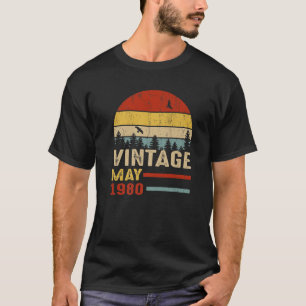 Vintager Mai 1980 Retro Style 41 Jahre alt 41. Bir T-Shirt
