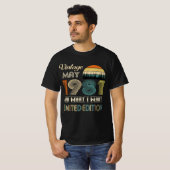 Vintager Mai 1981 T - Shirt - Retro Style Geburtst (Vorne ganz)