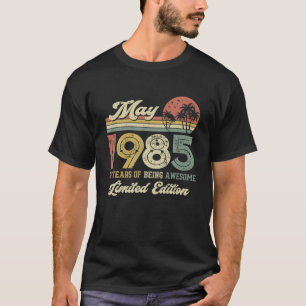 Vintager Mai 1985 gestört 36 Jahre alt 36. Geburts T-Shirt