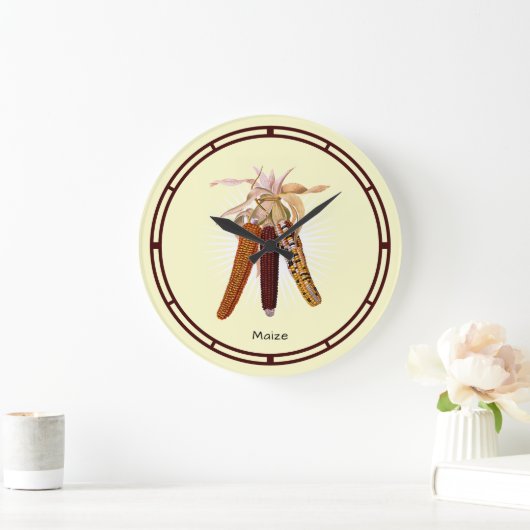 Vintager Mais oder Mais Große Wanduhr (Zuhause)