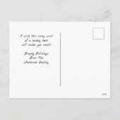 Vintager Mais Wishbone & Turkey Erntedank Feiertagspostkarte (Rückseite)