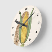 Vintager Maishusk-Illustration Runde Wanduhr (Winkel)