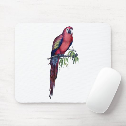 Vintager Makaw Bird Mousepad (Mit Mouse)